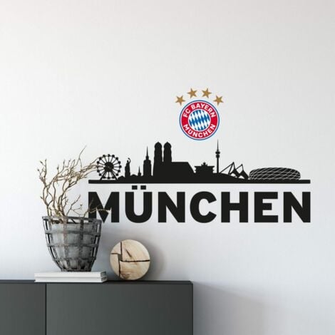 Logo FC Aufkleber Wandtattoo Fußball Verein Bayern FCB Mein München 60x40cm