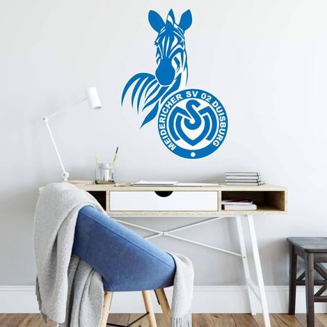 Fußball MSV Duisburg Logo Merch Fanartikel selbstklebend Wandtattoo 20x28cm