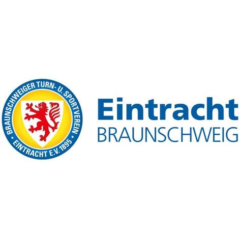 Eintracht Wandtattoo Wappen 60x21cm Löwe Fußball Braunschweig Wandbild Logo selbstklebend Schriftzug