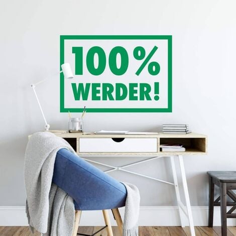 Fußball Wandtattoo SV Werder 40x28cm selbstklebend Wandbild Werderaner Deutscher 100% Meister Sticker Bremen