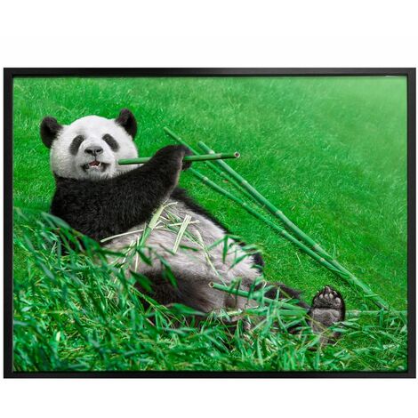 Poster Waldtiere Bambus Panda 30x24cm Kinderzimmer Posterpapier Wandbild