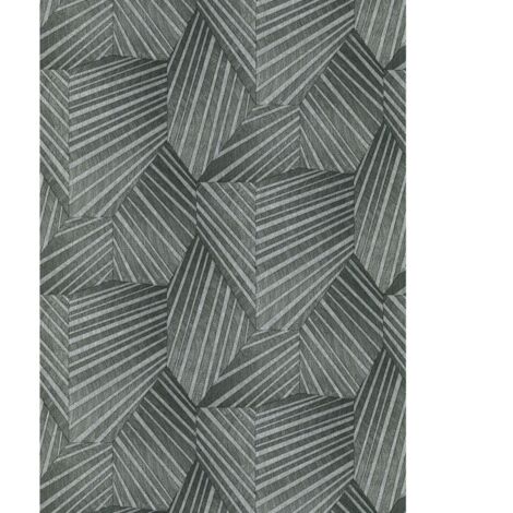 ELLE Vliestapete Trigon grau geometrisch 10,05X0,53m Art Deco grafisch anthrazit
