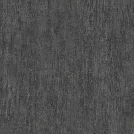 Vliestapete Holz Tapetenrolle 0,53m 10,05m Unitapete Tapete Grau einfarbige x Schwarz Struktur Optik by