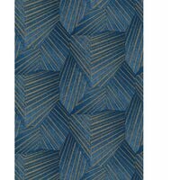 ELLE Vliestapete Trigon geometrisch Wohnzimmer 10,05X0,53m Deco Blau Art Gold