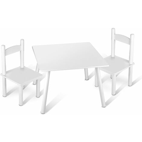 Rosso e Bianco homcom Set Tavolo e 2 Sgabelli Decorazione con Stelle per Cameretta Bambini 3-8 Anni in Legno Blu