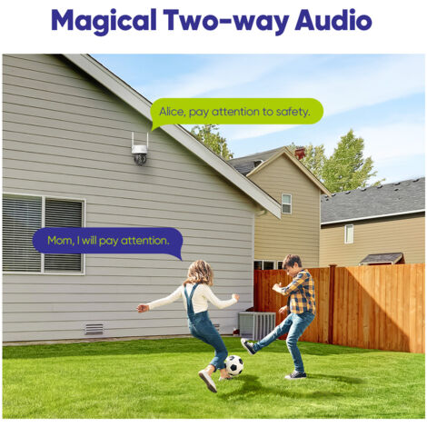 SANNCE 3MP Kit de Surveillance Sans Fil NVR IR Vision Nocturne Audio Bidirectionnelle Détection Mouvement Wifi Sécurité Caméra Système