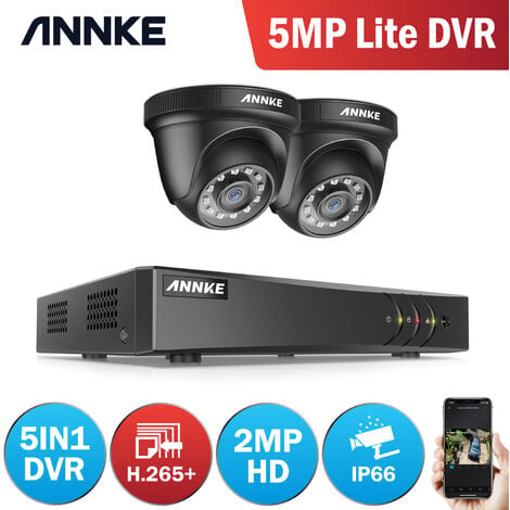 ANNKE Système de caméra de sécurité CCTV DVR 4 canaux 5MP 5 en 1