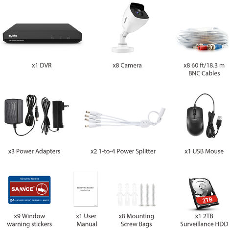 Kit de caméra 5 IN1 AHD Système de caméra de sécurité de Surveillance