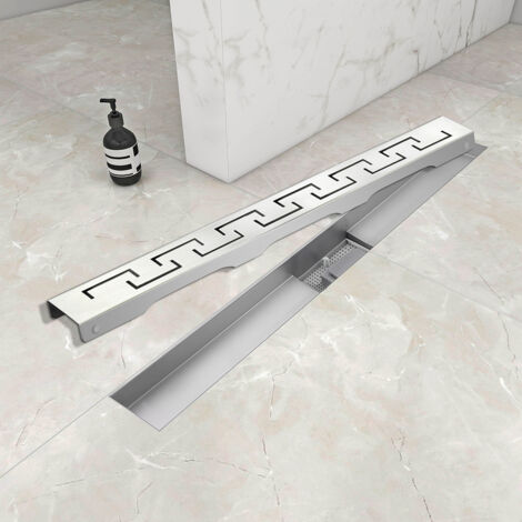 Mendler Canaletta Di Scarico Per Doccia In Acciaio Inox HWC-D94d - 70 Cm, Regolabile In Altezza Con Sifone E Griglia Rimovibili - 2
