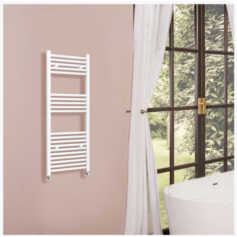 OCEAN Termoarredo Scaldasalviette Bagno 1200x450mm 417W Radiatore ad Acqua Calda Non Elettrico Bianco
