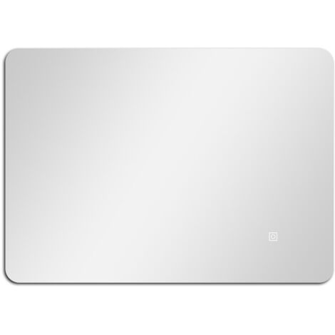 OCEAN Specchio da bagno 60x40cm con LED,3 colori,Dimmerabile,Memoria,IP44, Vetro HD