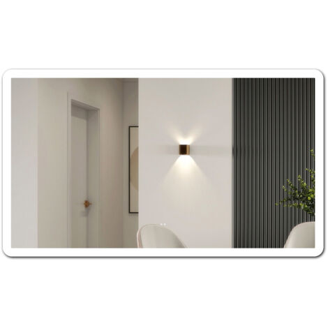 OCEAN Specchio da bagno 160x80cm con LED,3 colori,Dimmerabile, Antiappannamento,Memoria,IP44, Vetro HD