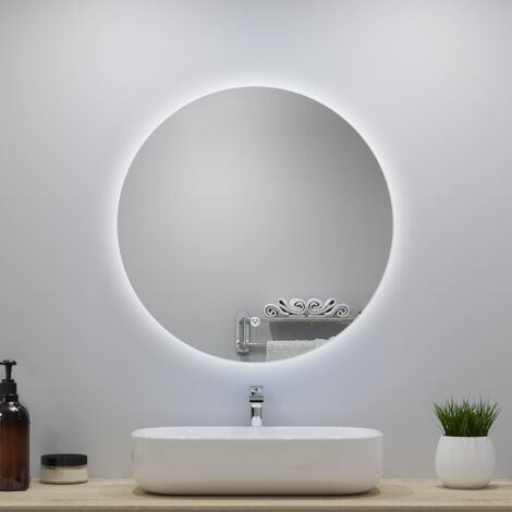 OCEAN Specchio da bagno con LED 50x50cm,Dimmerabile,Memoria,IP44
