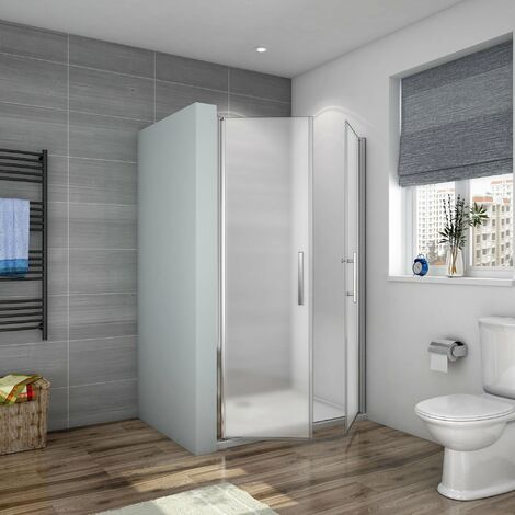 Box Doccia Per Nicchia 100x185cm Doppie Porte Battenti Saloon in Vetro 6mm Temperato Opaco Anticalcare (960 mm-1000 mm)
