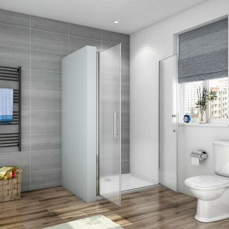 Box Doccia Per Nicchia 100x185cm Doppie Porte Battenti Saloon in Vetro 6mm Temperato Opaco Anticalcare (960 mm-1000 mm)