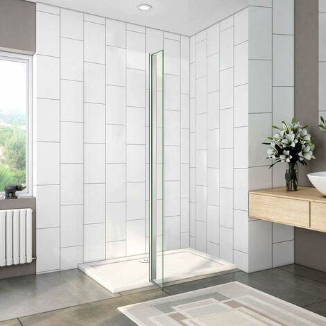 Paretina Mobile per Walk In Parete Doccia 30x190cm Vetro da 8 mm Temperato Trasparente Anticalcare