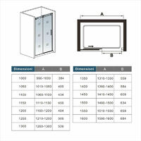 Porta Per Box Doccia Scorrevole 135x195 Cm - Vetro Temperato 8mm Anticalcare, Profilo Cromato - Foto 7
