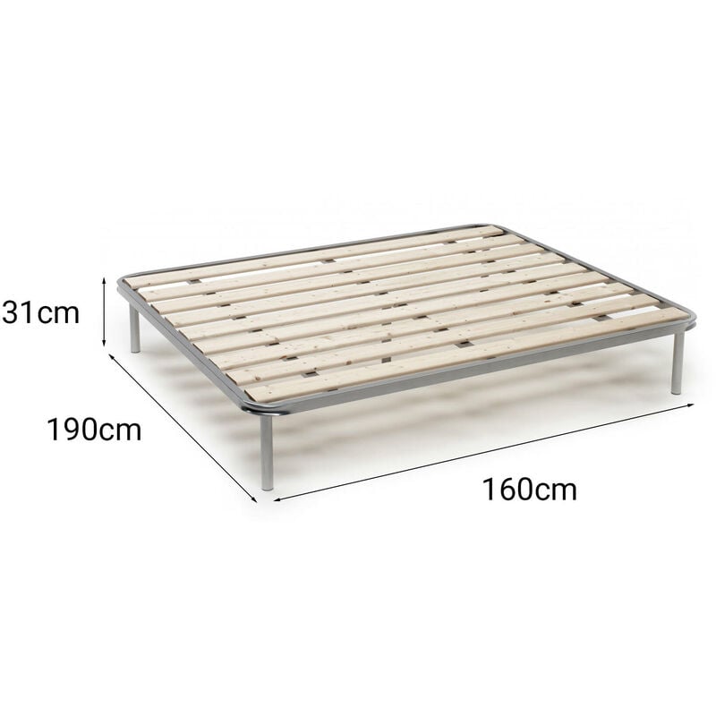 Somier individual Dgregg, Base ortopédica con lamas cepilladas