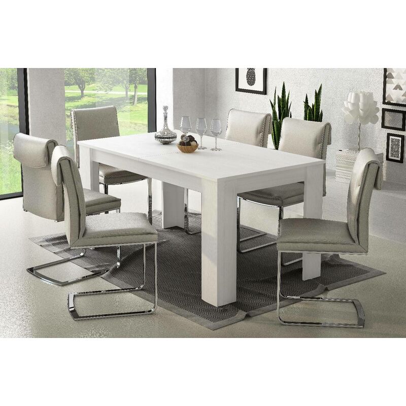 Mesas de comedor extensibles, ahorra espacio, mesa de estilo de madera  expandible para comedor, mesa de cocina de 4 a 8 asientos