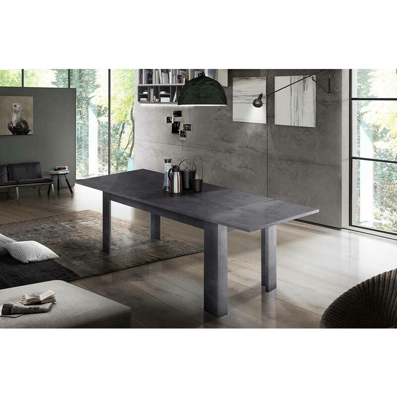 Mesa de Comedor Xenia Extensible tipo libro de 90x90 cm Gris / Grafito