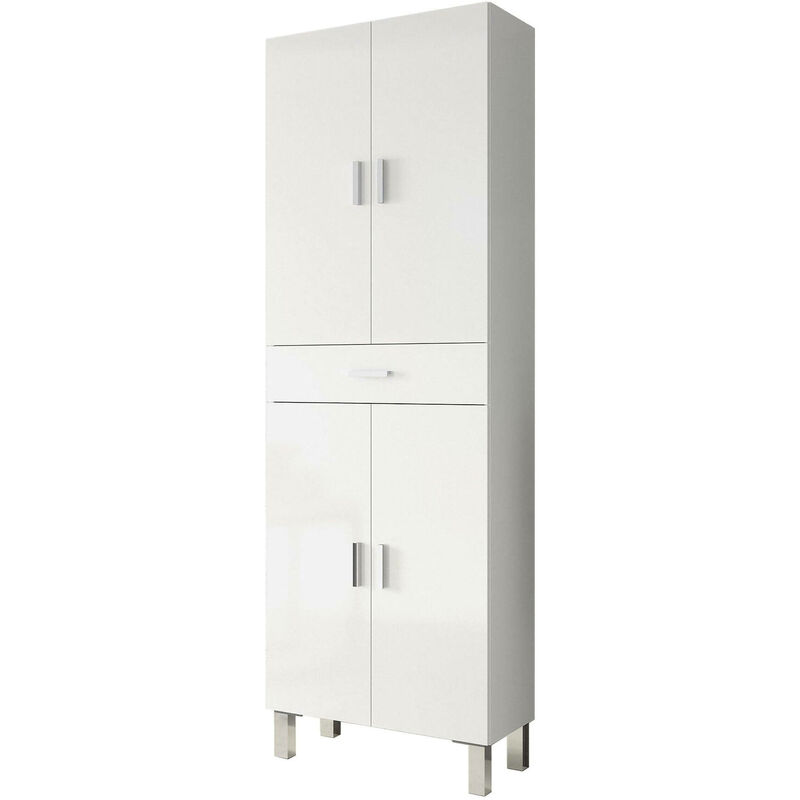 Armario Fit multiusos 2 puertas+3 estantes blanco 190x61x35 cm