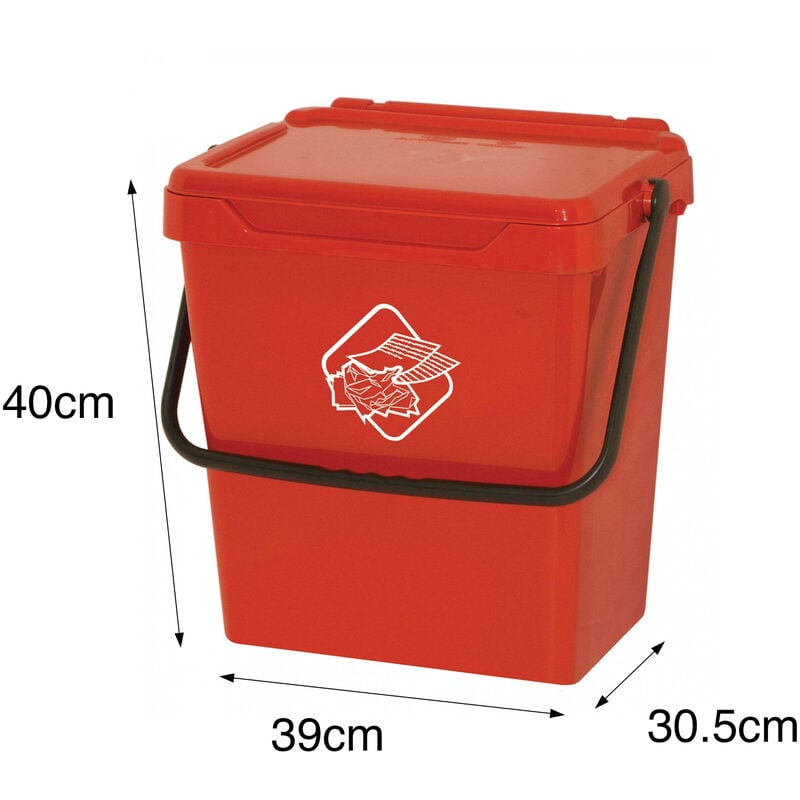Papelera reciclaje 3 compartimentos, 75 litros, Dimensiones: 78,5 (ancho) x  33 (profundo) x 47,5 (alto) cmplástico - multicolor
