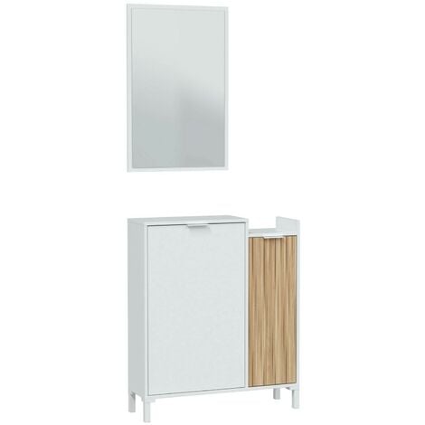 Dmora - Mueble recibidor Dodd, Recibidor con 2 puertas, Armario