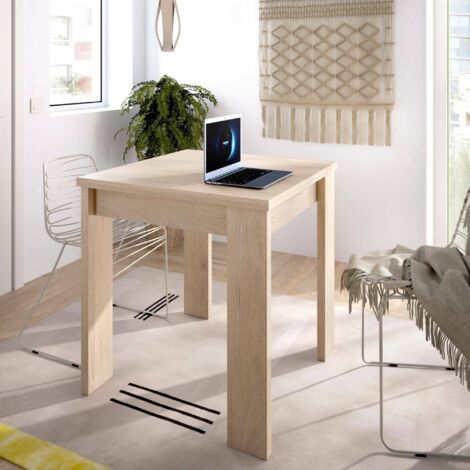 Dmora - Mesa extensible Comer, Consola extensible multiposición, Consola auxiliar plegable, 79/134x67h79 cm, Roble (1/5)