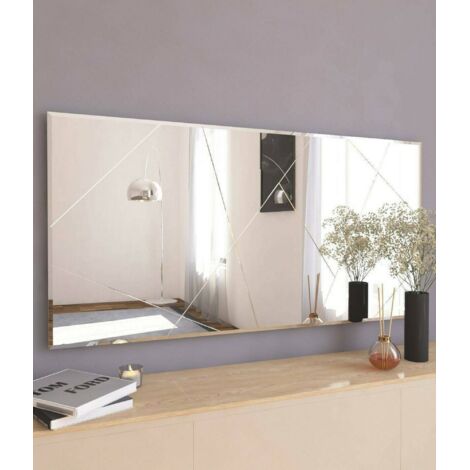 Dmora - Espejito Dpessott, Espejo, Objeto de decoración de pared, Decoración de espejo, 60x2h170 cm, Blanco (1/5)