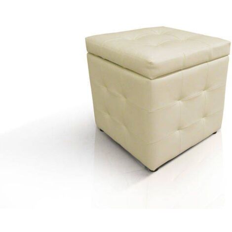 Pouf conteneur éco-cuir ROTONDO - CASA TESSILE