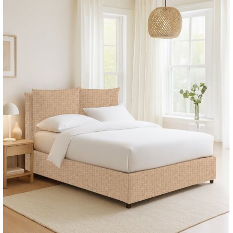 Cama Individual Penrith, Desenfundable, Hecho en Italia, Beige (1/4)