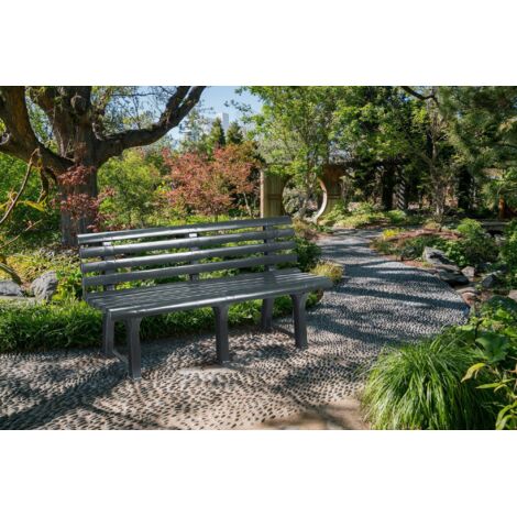 Dmora Banco de exterior, Made in Italy, 145x49x74 cm, color verde, con embalaje reforzado