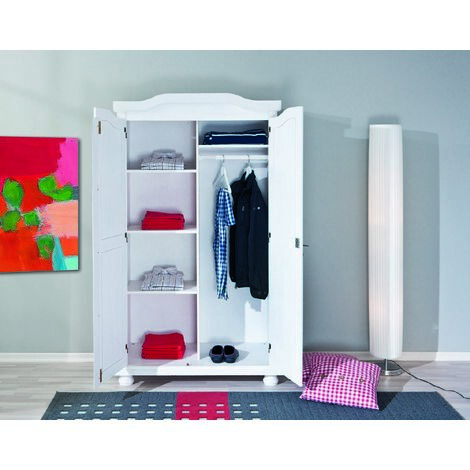 Armario portátil, armario de dormitorio, blanco, 104*50*170 cm