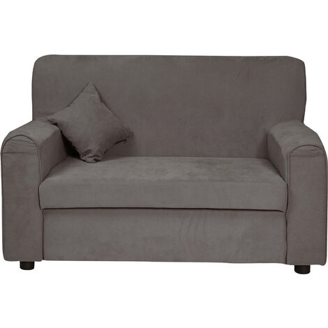 Dmora Sofá moderno de tela de 2 plazas, Made in Italy, Sofá para apartamentos pequeños, con cojines, 125x73xh85 cm, color gris, con embalaje reforzado