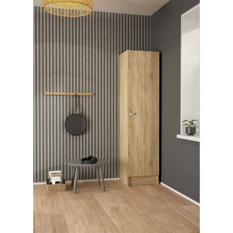 Armario columna Dmora para cocina, color roble, Medidas 49 x 200 x 47 cm, con embalaje reforzado
