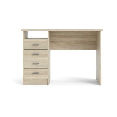 Dmora Escritorio Con Cinco Cajones Color Blanco Medidas 109x75x48 cm Beige