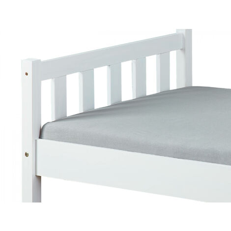 Dmora Cama individual convertible en 3 camas en pino teñido de blanco, con  embalaje reforzado