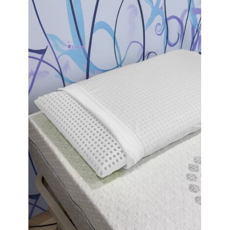 Talamo Italia Set of 2 Pillows for bed, 100% Made in Italy, Removable "soap" pillow in perforated Memory Foam, Hypoallergenic and Breathable, 70x40xh16 cm, con embalaje reforzado (1/5)