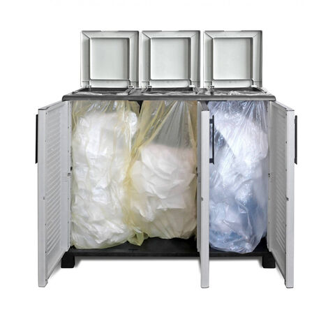 Gran capacidad de los residuos de muebles de exterior Papelera de reciclaje  de basura - China Muebles de Exterior Papelera de reciclaje de residuos de  basura, acero inoxidable Papeleras