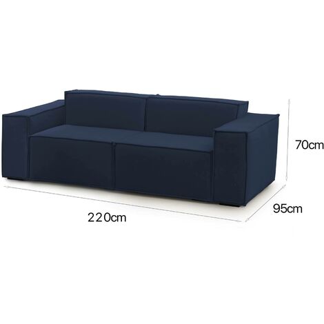 Sofá 4 plazas blanco con chaise longue PAOLA