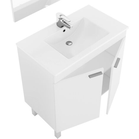 Mueble bajo lavabo Värmdö con 2 puertas bambú 60 x 67 x 30 cm natural  [en.casa]