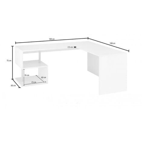 Escritorio Dmassaro, Escritorio esquinero con soporte para PC, Mesa de  oficina multiusos, Escritorio multiposiciones para ahorrar espacio, 100%  Made in Italy, cm 160x60h78, Roble