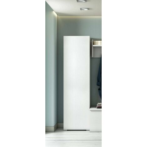 Dmora – Armario multiusos 1 puerta – 7 estantes – Apertura abatible – 50x30x182 cm – Melamina E1 resistente a golpes – 100% Made in Italy (1/5)