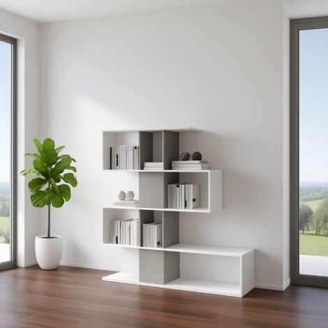 Mesa De Café Tommi Avanti - Madera Laminada, Estante - Diseño Cemento/Blanco 90x41x60 Cm