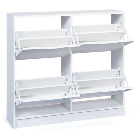 Zapatero - Mueble para Zapatos Blanco 100x90x25h cm (1/3)