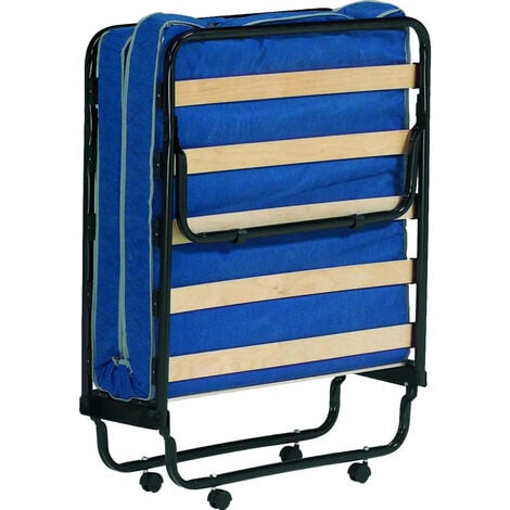 Cama plegable con somier y colchón, medidas 190x80x30 cm