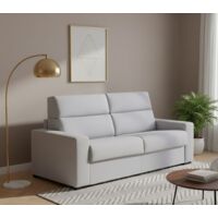 Dmora - Sofá fijo 2 plazas Vala, Sofá lineal para salón, acolchado, desenfundable, calidad 100% Made in Italy, 180x95 h100 cm, Gris