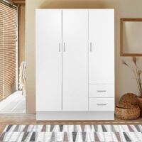Armario 3 Puertas - Dormitorio Blanco 50x120 cm