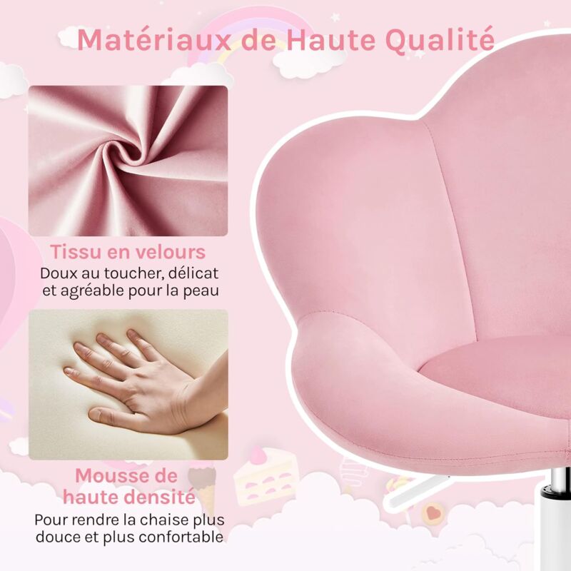 WOLTU Chaise Bureau Enfant et Gaming, Chaise Gaming Respirant en Tissu, Design Ergonomique, Réglable en Hauteur, Pivotante à 360°, Noir+Blanc