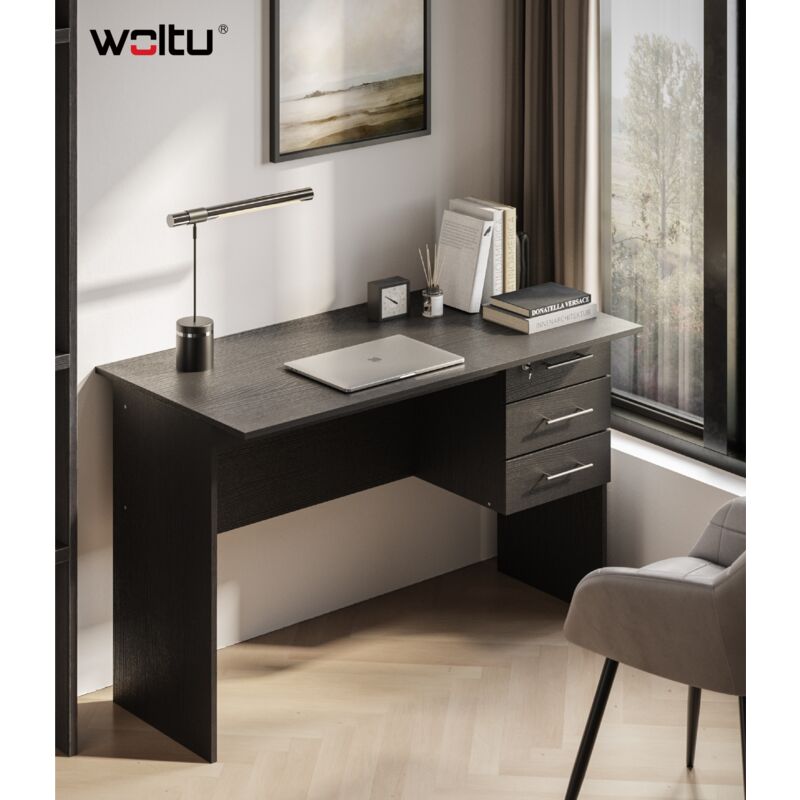 WOLTU TSB31hei Table de Bureau Table d'ordinateur en aggloméré et Acier